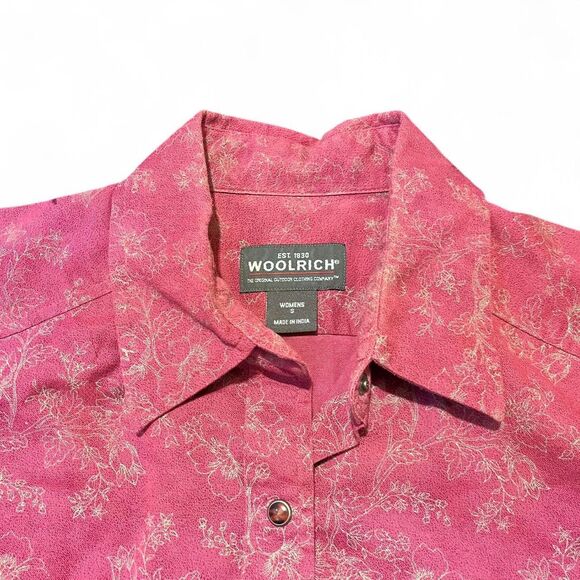Vintage 80’s Woolrich Women’s Button Up Long Sleeve Red Shirt Sz Small - Picture 5 of 5